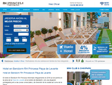 Tablet Screenshot of hotelrhprincesa.com